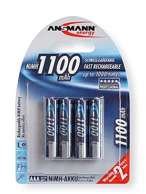 Ansmann NiMh Akku Micro (AAA / HR03) - 1100 mAh (2er-Blister)