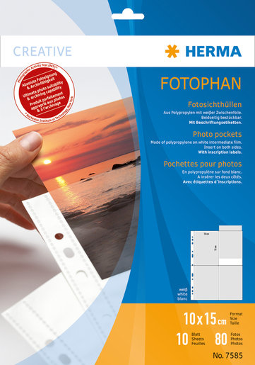 10 photo pockets for 8 photos each 10x15 white high
