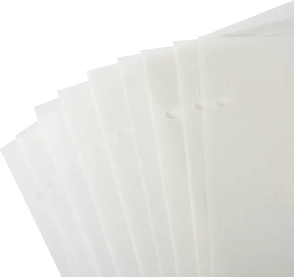 10 Blatt Fotokarton, weiss mit Pergamin