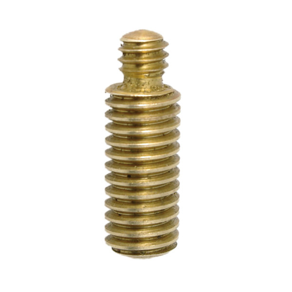 Gewindebolzen mit 1/4 und 3/8 Gewinde Gesamtlänge 27 mm davon 6 mm mit 1/4