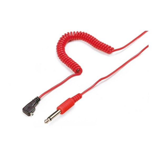 Kaiser | Flash Cable red, 10 m (33 ft.), with PC plug and jack plug, ø 6,35 mm  # 1409