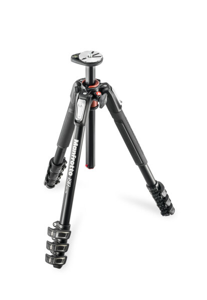 Manfrotto | 190XPRO4 Stativ ohne Kopf, Mittelsäule o. Demontage 90° schwenkbar | MT190XPRO4
