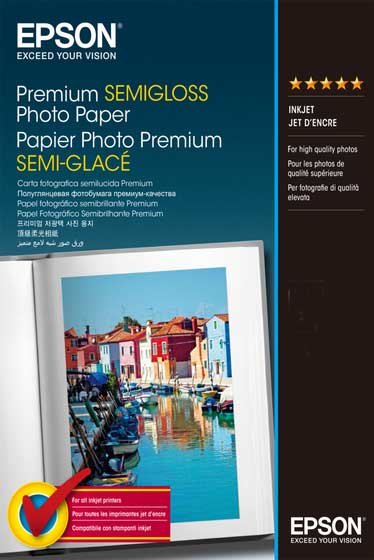 Epson Premium Semigloss Photo Paper DIN A3+ 20 Blatt 251 g/qm