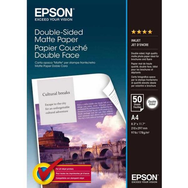 Epson Double Sided Matte Papier | DIN A4 50 Blatt 178 g/qm