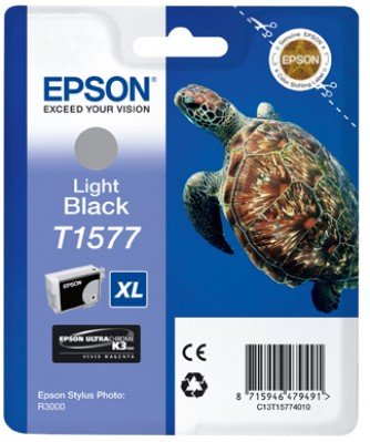 Epson Tintenpatrone T1577 25,9 ml - light black (StylusPhoto R3000)