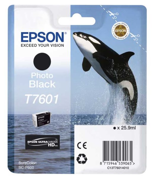 Epson Tintenpatrone T7601 25,9 ml - photo black UltraChrome HD