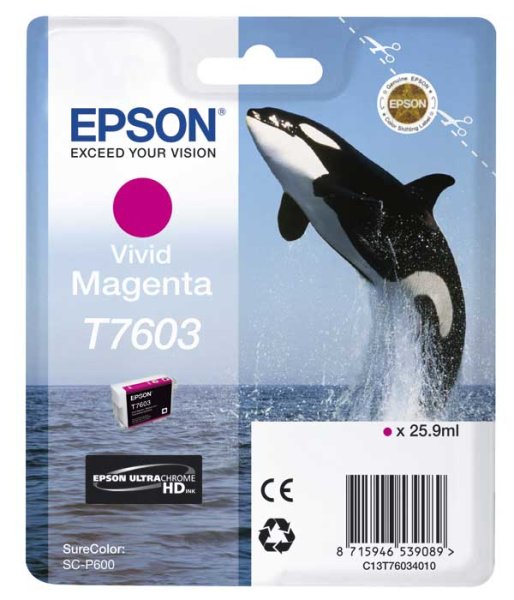 Epson Tintenpatrone T7603 25,9 ml - vivid magenta UltraChrome HD