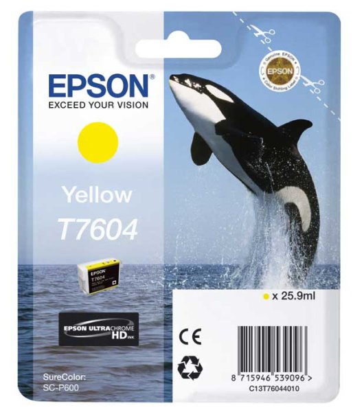 Epson Tintenpatrone T7604 25,9 ml - yellow UltraChrome HD