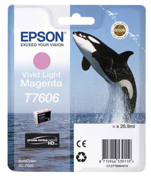Epson Tintenpatrone T7606 25,9 ml - vivid light magenta UltraChrome HD