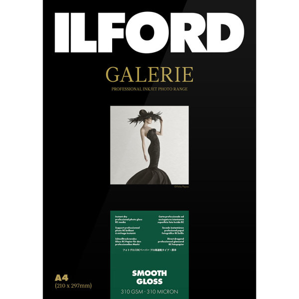Ilford GALERIE Smooth Gloss 310 | GPSGP | A3+ - 329mm x 483mm, 25 Blatt