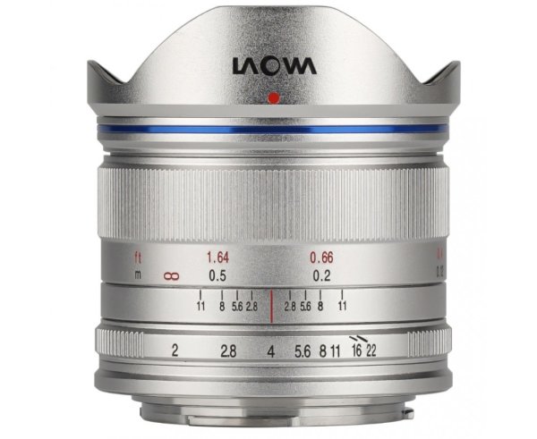 LAOWA Objektiv 7,5 mm, f/2,0 für MFT Drohne, silber, Gewicht: 150 g