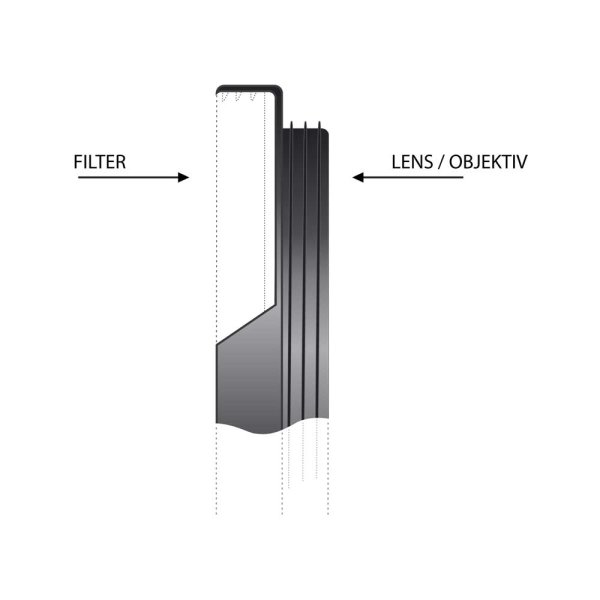 Filteradapterring Step-Up (Aluminium) Filter Ø 77 mm / Optik Ø 72 mm