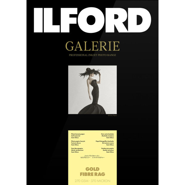 Ilford GALLERY Gold Fiber Rag 270 | GGFR | A4 - 210mm x 297mm, 25 sheets