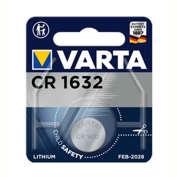 Lithium Batterie Varta CR 1632 | 3 Volt Primär Lithium Knopfzellen (Li/MnO2)