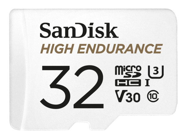 SanDisk, microSDHC High Endurance CI10 32 GByte | U3, V30 mit SD Adapter
