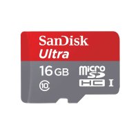 San Disk, microSDHC-Karte Ultra, 16 GB + Adapter, UHS-1,...
