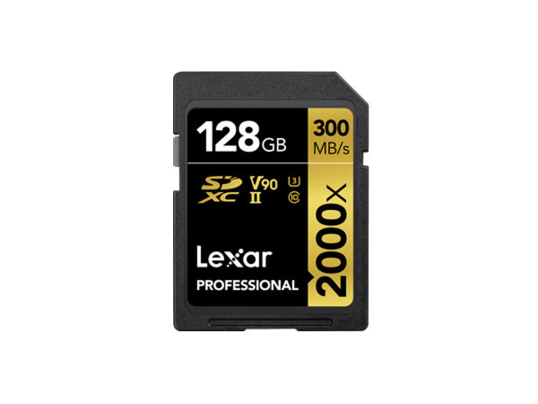 Lexar Professional 2000x | SDXC | 128 GB UHS-II V90 (L:300MB/s | S:260 MB/s)