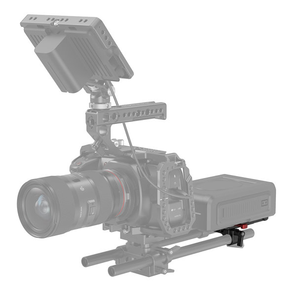 SmallRig | 3016 V-Mount-Akku-Adapterplatte mit zwei 15 mm Stabklemmen