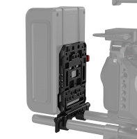 SmallRig | 3016 V-Mount-Akku-Adapterplatte mit zwei 15 mm Stabklemmen