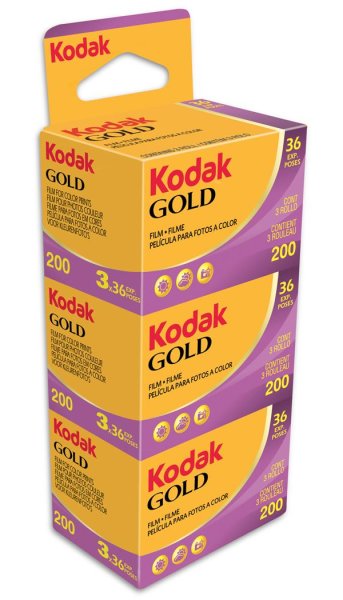 Kodak Gold 200 | Negativ Farbfilm | 135/36 | 3er Pack