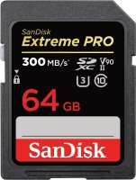 SanDisk 64 GB SDHC ExtremePro 300MB/s V90 UHS-II