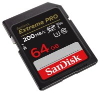 SanDisk 64 GB SDXC ExtremePro 200MB/s V30 UHS-I U3