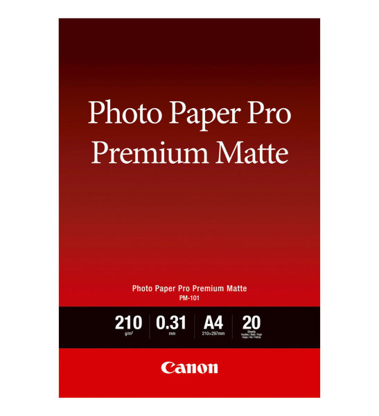 Canon PM-101 Pro Premium Matt Papier A4, 20 Blatt, 210 g/qm