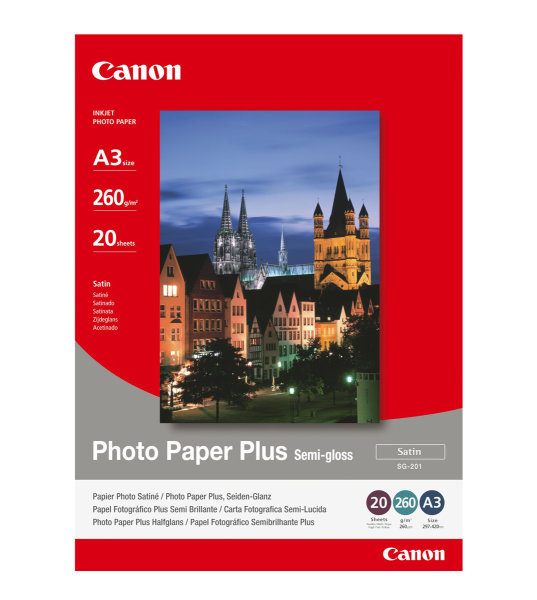 Canon SG-201 Fotopapier A3, 20 Blatt 260 g/qm, Plus seidenglanz