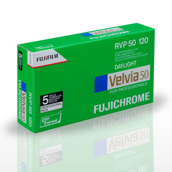 Fuji Fujichrome Velvia 50, 5x120 Rollfilm
