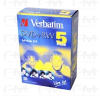 DVD+RW Verbatim 2,4x Speed 5er Pack Jewelcase (antikratz...