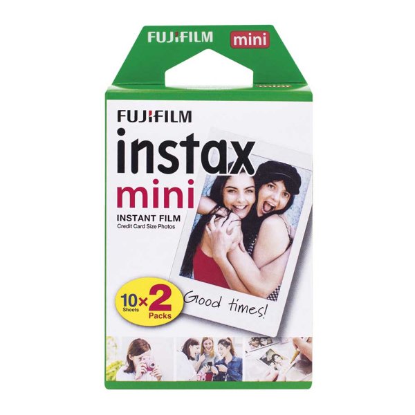 Fuji Instax Mini Color Film, Doppelpack 20 Aufnahmen, 800ASA, Format 6,2x4,6cm