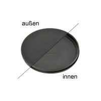Lens cap for attaching 25 mm elastic snap-on cap inside...