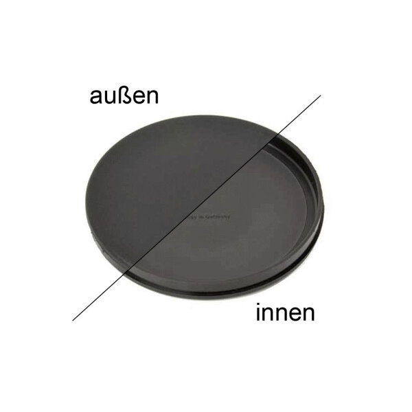 Kaiser | Objektivdeckel zum Aufstecken, schwarz | innen Ø 59 mm