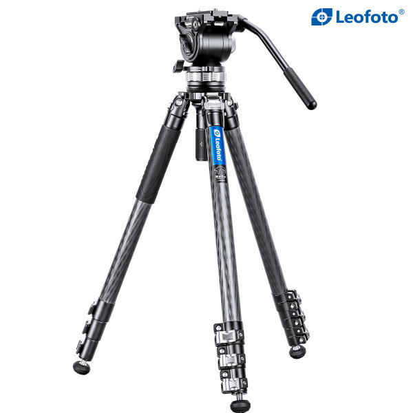 Leofoto | Carbon-Dreibeinstativ LVM-324C Manba mit Nivelliereinrichtung + Videoneiger BV-15