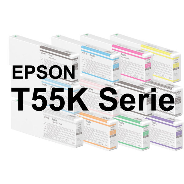 Epson Tinte | Serie T55K | 700ml | SureColor SC-P6000/7000/8000/9000