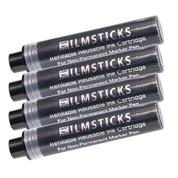 Filmsticks | InkCartridge x4 for Re-Usable Markers, black color cartridges