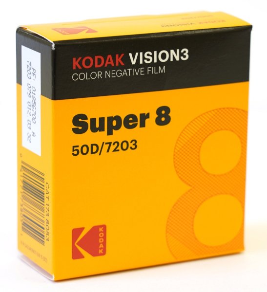 Kodak Vision3 50D 7203, 8 mm x 15 m Perf. 1R  | Schmalfilm | Super 8 Kassette