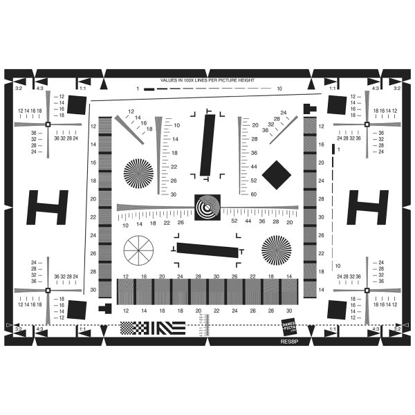 RES8 Testtafel für Kameras und Objektive