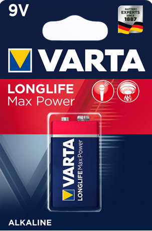 Varta Longlife Max Power 9V Block (6LR61) Batterie