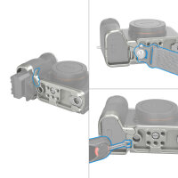 SmallRig | 4439 Bottom Mount Plate für Sony Alpha 7C II / Alpha 7CR (silver)