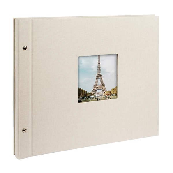 Goldbuch Bella Vista 39x31 cm, 40 weiße Seiten, sandgrau, Schraubalbum