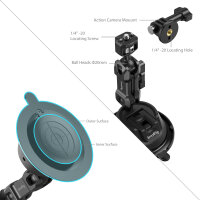 SmallRig | 4275 SC-1K Portable Suction Cup Mount Support Kit, Saugnapf+Handyhalter
