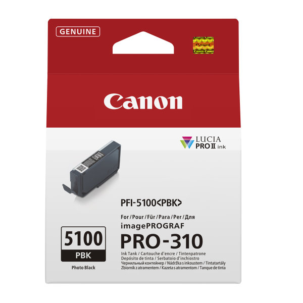 Canon PFI-5100PBK fotoschwarz Tinte für ImagePrograf PRO-310