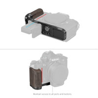 SmallRig | 4801 L-Shape Mount Plate with Wooden Handle for Nikon Z f