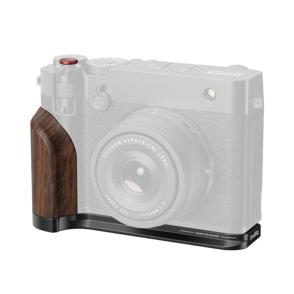 SmallRig | 5266 L-Shape Mount Plate with Wooden Handle f. Fujifilm GFX100RF blk.