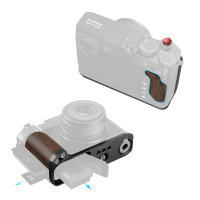 SmallRig | 5266 L-Shape Mount Plate with Wooden Handle f. Fujifilm GFX100RF blk.