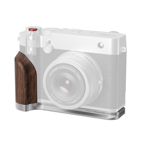 SmallRig | 5265 L-Shape Mount Plate with Wooden Handle f. Fujifilm GFX100RF silb.