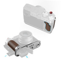 SmallRig | 5265 L-Shape Mount Plate with Wooden Handle f. Fujifilm GFX100RF silb.