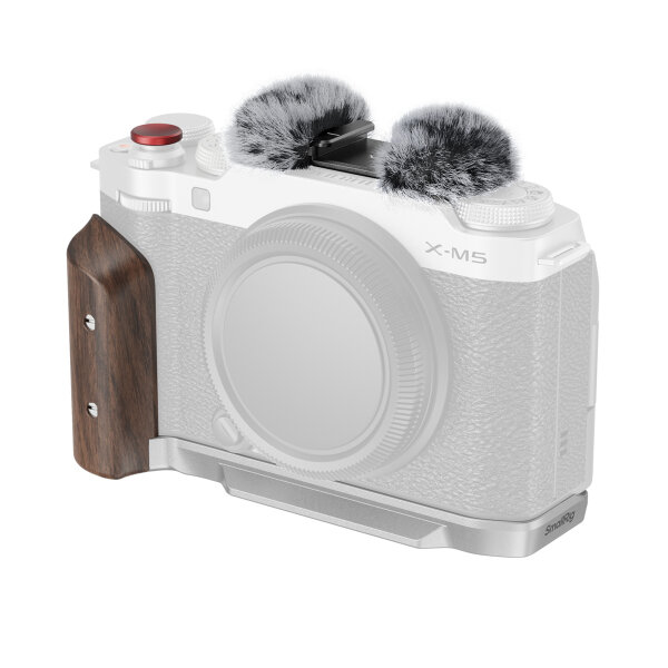 SmallRig | 5261 L-förmige Montageplatte m. Holzgriff, silber, für FUJIFILM X-M5