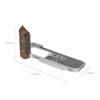 SmallRig | 5261 L-förmige Montageplatte m. Holzgriff, silber, für FUJIFILM X-M5